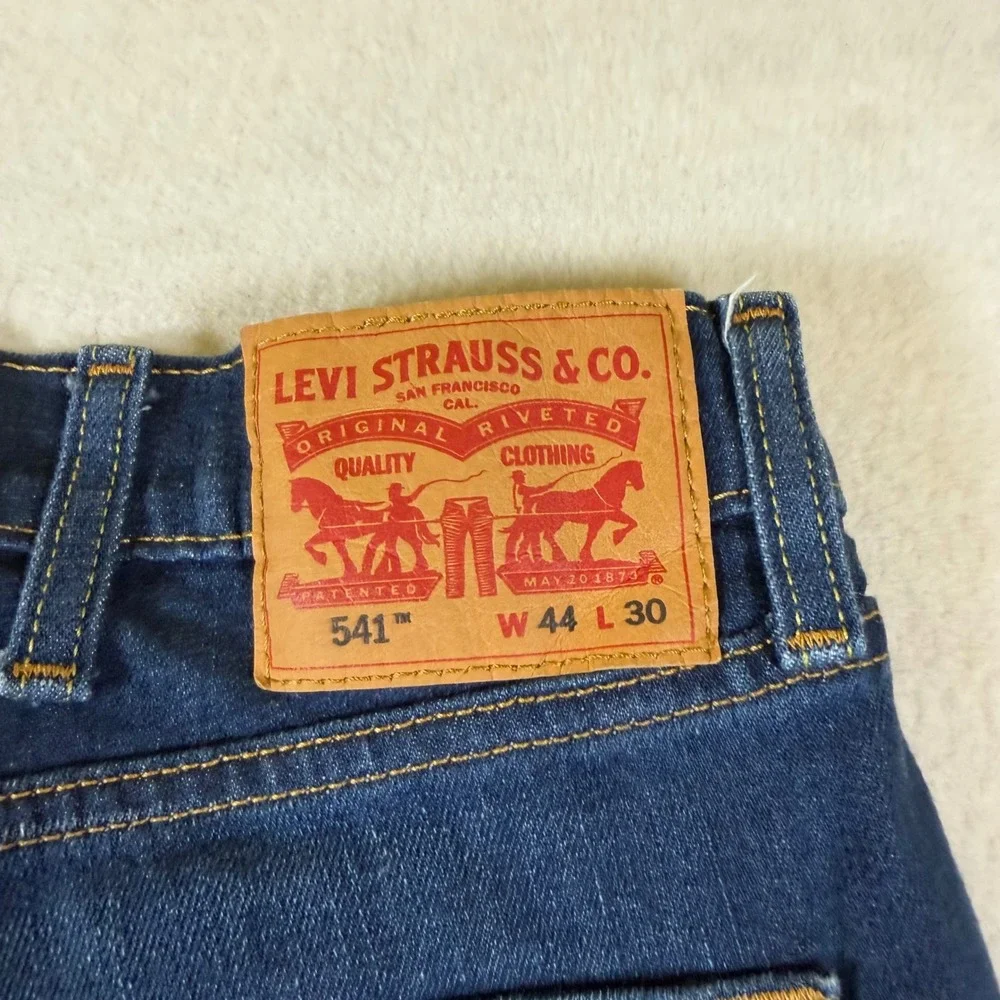 Levis‎ 541 Athletic Taper Mens Blue Denim Jeans W44 L30 Medium Wash 18181-0228